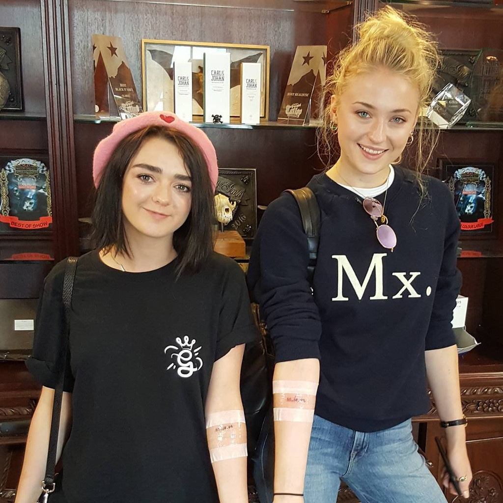 Maisie Williams, Sophie Turner, Instagram, Tattoos
