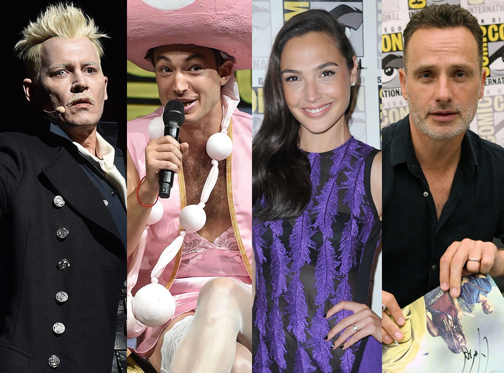 Johnny Depp, Ezra Miller, Gal Gadot, Andrew Lincoln, 2018 Comic Con