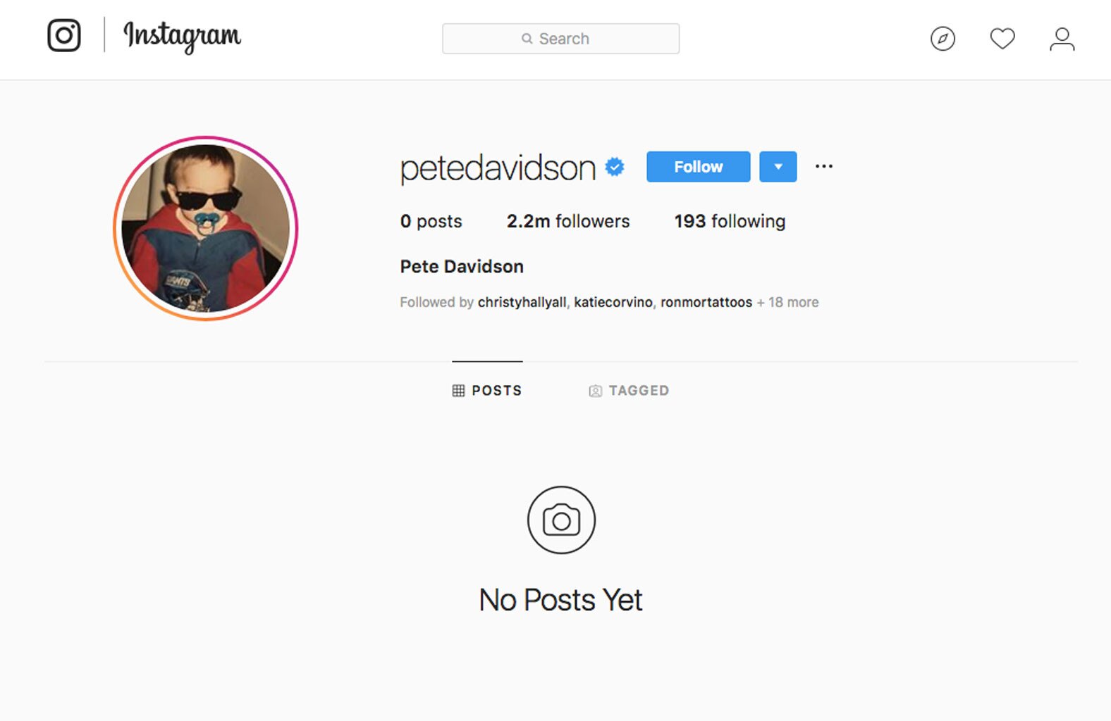 pete davidson just purged his instagram in a big! way ariana grande has his back e news - voir follower instagram