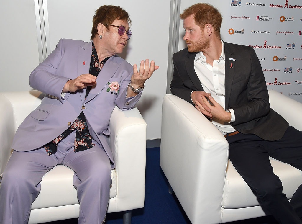   Sir Elton John, Elton John, Prince Harry, AIDS event 
