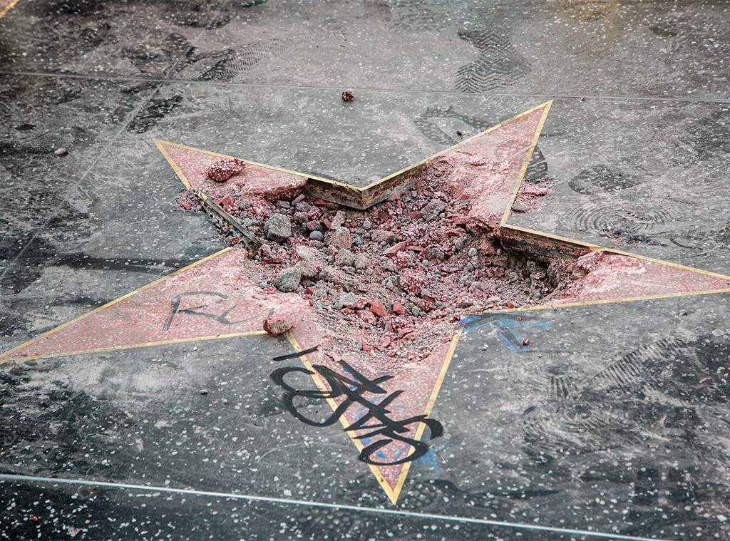Donald Trump, Vandalized Hollywood Walk of Fame Star