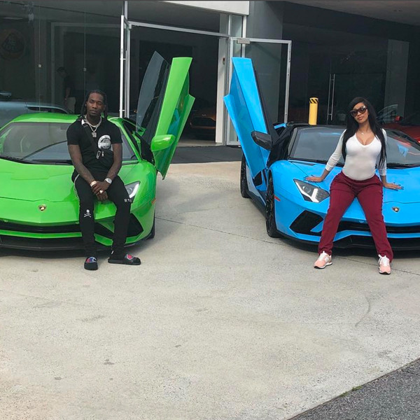 Cardi B and Offset Debut His and Hers Lamborghinis - E! Online