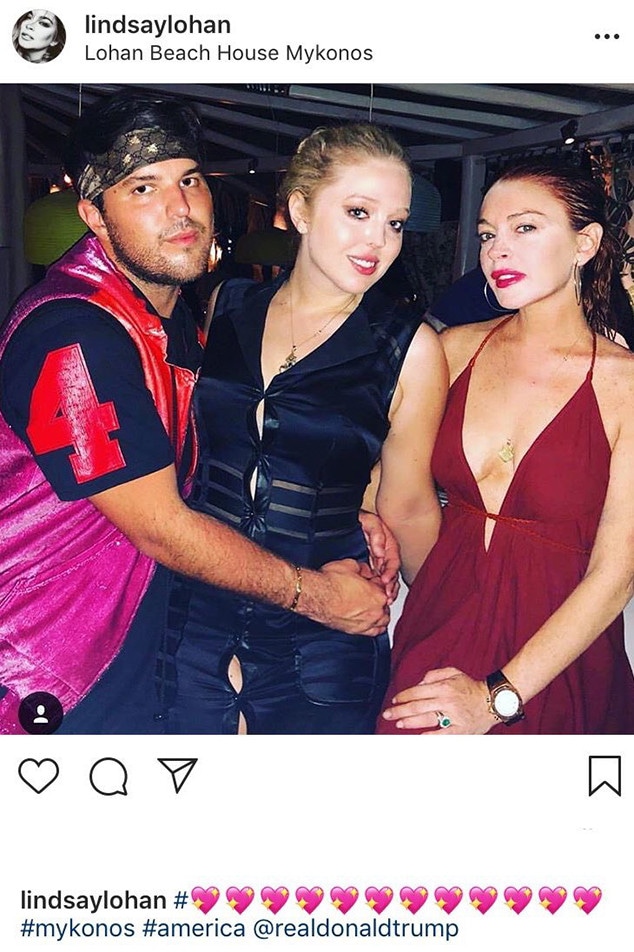 Lindsay Lohan, Tiffany Trump, Andrew Warren, Instagram