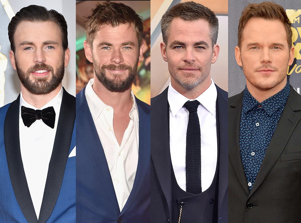 Chris Evans, Chris Hemsworth, Chris Pine, Chris Pratt