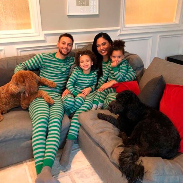 Stephen Curry and Family on the Set of Family Feud