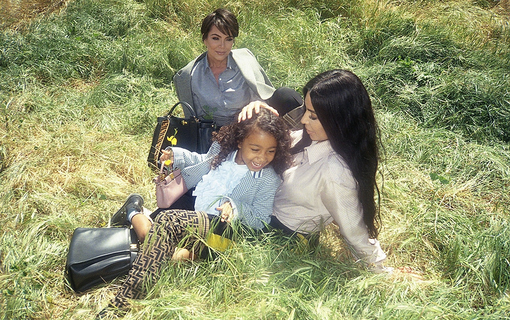 Kim Kardashian, Kris Jenner, North West, Fendi 