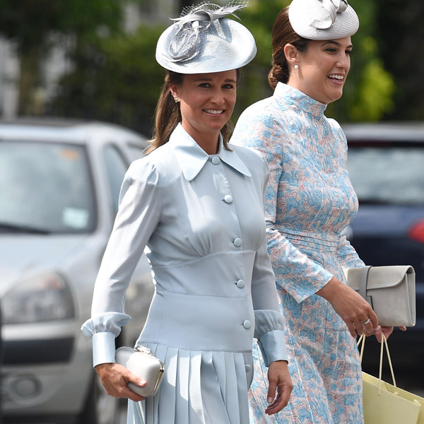 Pippa Middleton Dons Baby Blue Dress at Prince Louis' Christening