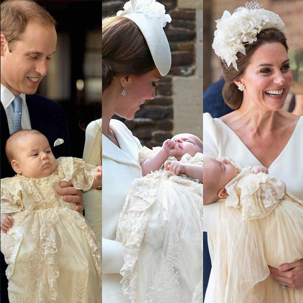 Pangeran George, Putri Charlotte dan Pangeran Louis saat pembaptisan.