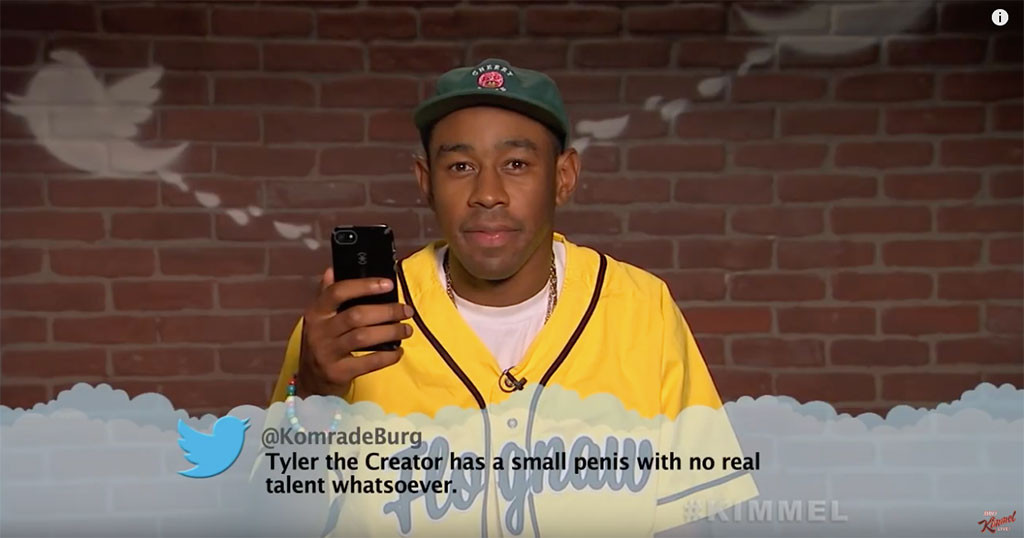 Tyler the Creator from Celebrity Mean Tweets From Jimmy Kimmel Live