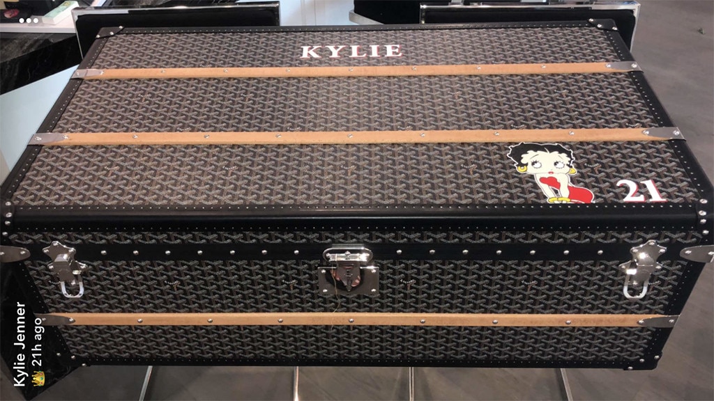 Kris Jenner is gifted a $15K Goyard suitcase that reads Rich As F***
