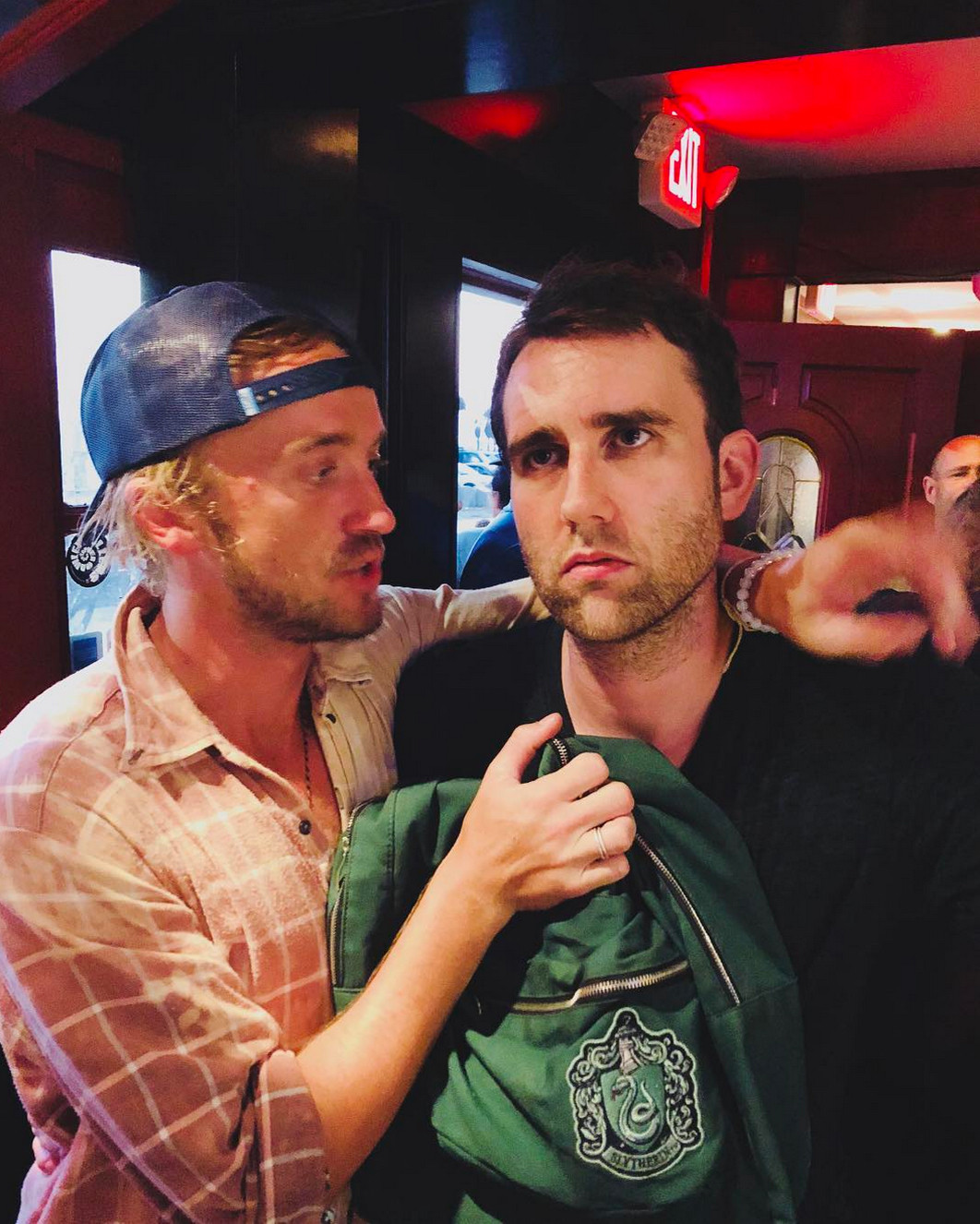 Tom Felton And Matthew Lewis Have Mini Harry Potter Reunion E Online