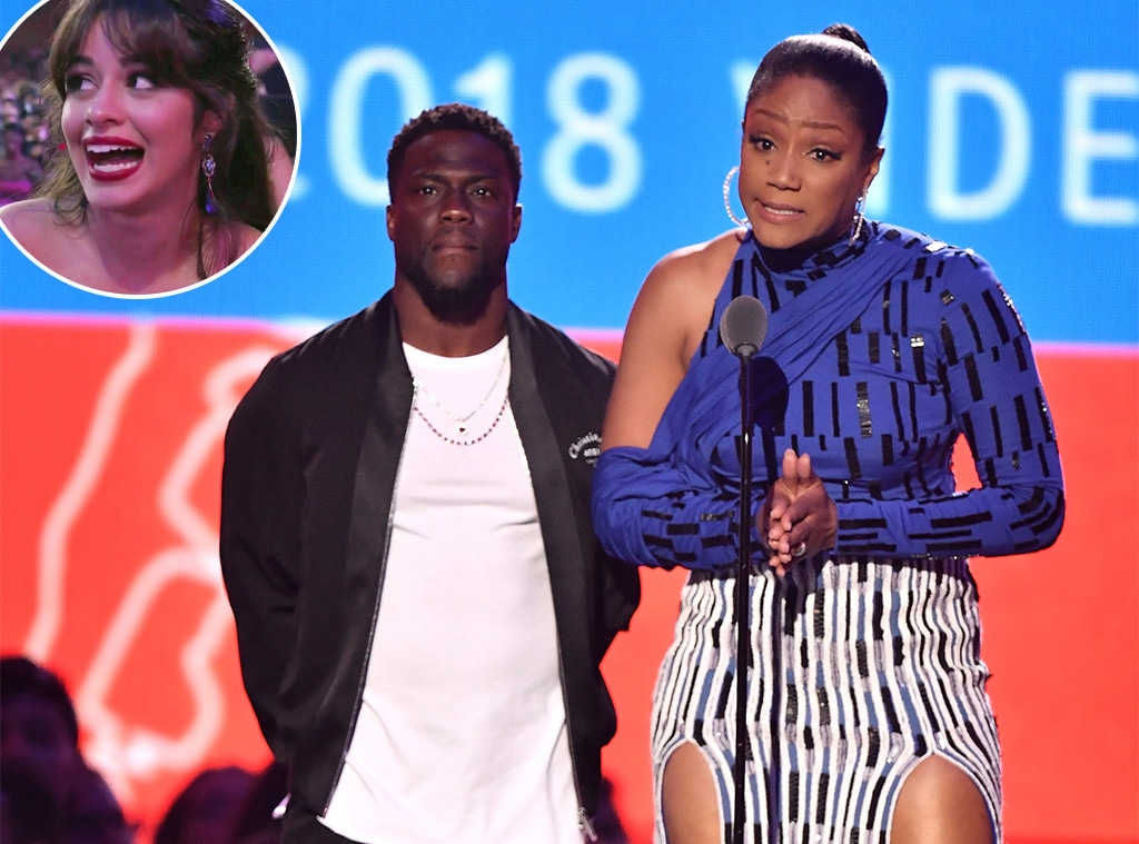 Kevin Hart, Tiffany Haddish, Camila Cabello, 2018 MTV Video Music Awards