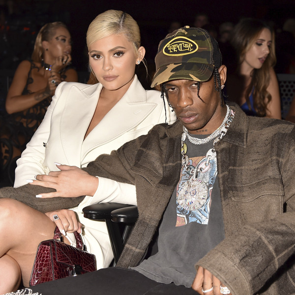 Kylie Jenner and Travis Scott Cozy Up While Sitting Front Row at Fashion  Show in Paris