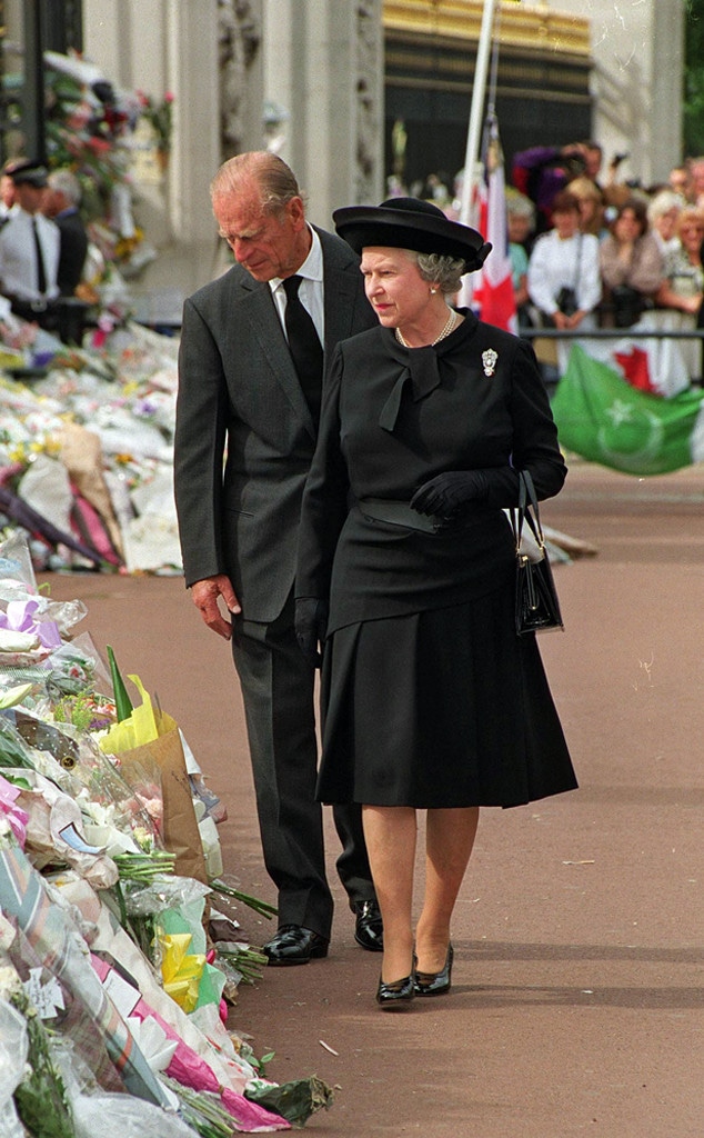 Queen Elizabeth II, Prince Philip, Diana funeral