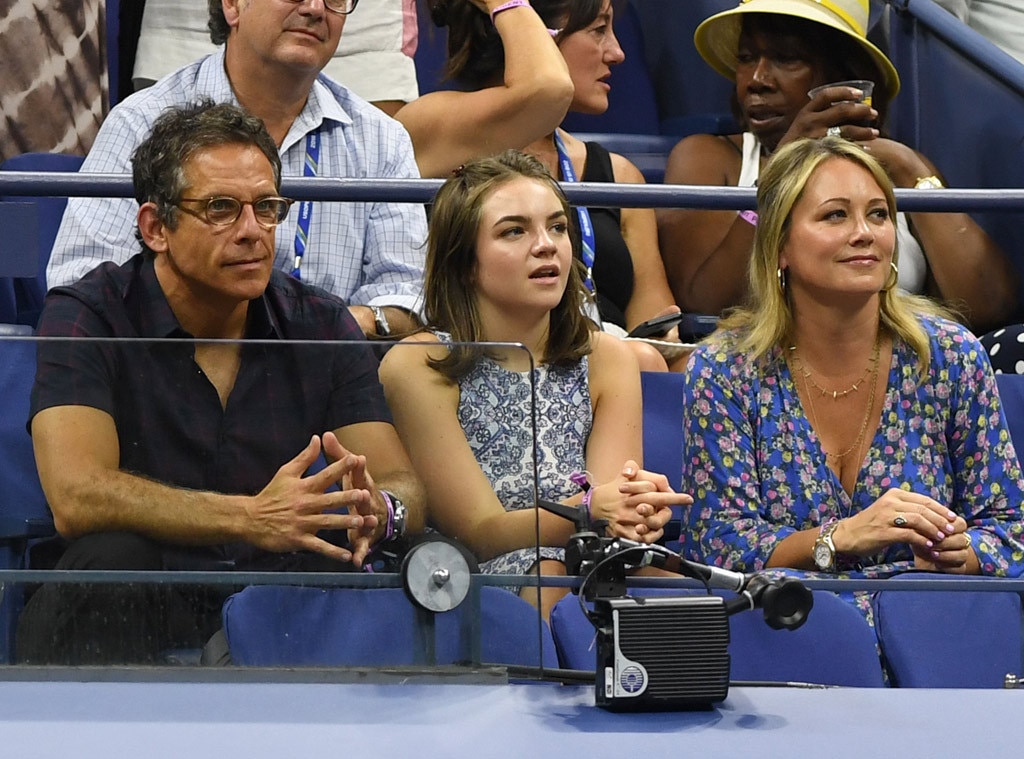 Ben Stiller, Ella Stiller & Christine Taylor from U.S. Open 2018 Star ...