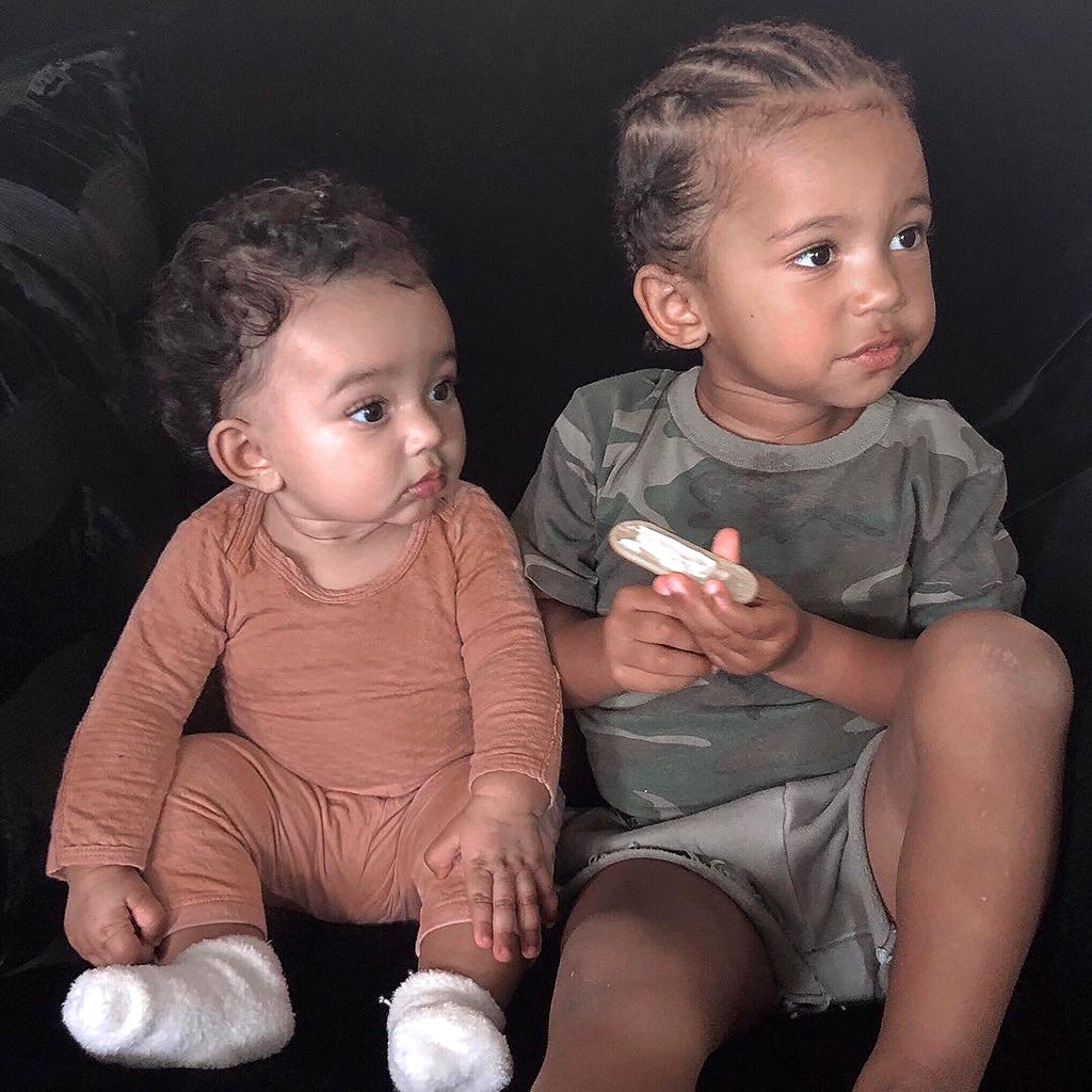 See Kim Kardashians Adorable Picture Of Saint And Chicago West 
