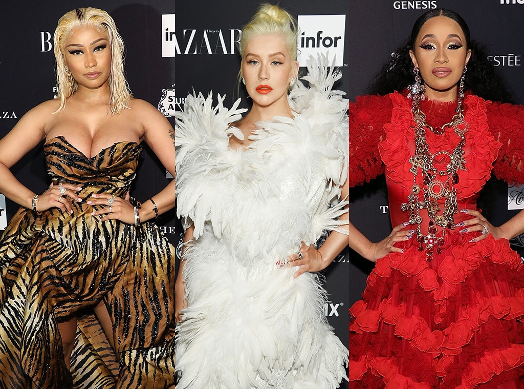 Nicki Minaj, Christina Aguilera, Cardi B, Harper's BAZAAR ICONS Party