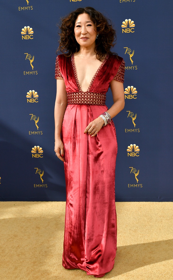 Sandra Oh, 2018 Emmys, 2018 Emmy Awards, Red Carpet Fashions
