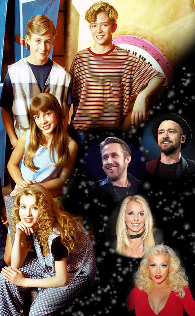 Mickey Mouse Club, Christina Aguilera, Britney Spears, Ryan Gosling, Justin Timberlake