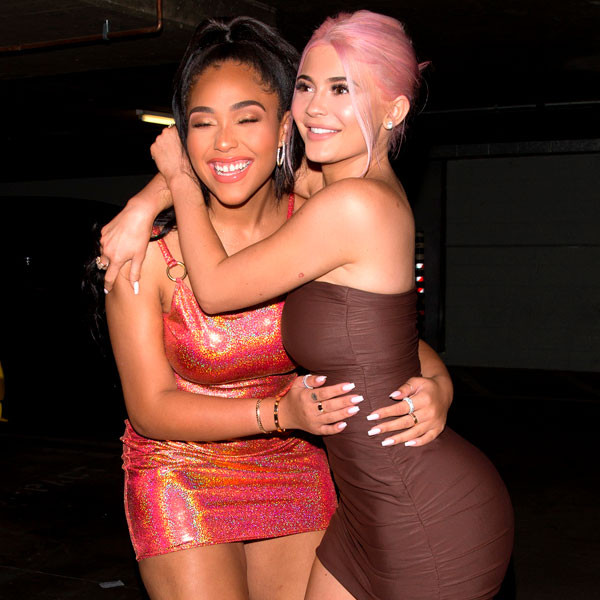 Kylie Jenner Rocks Red Leather Outfit for Jordyn Woods' Birthday Party - E!  Online