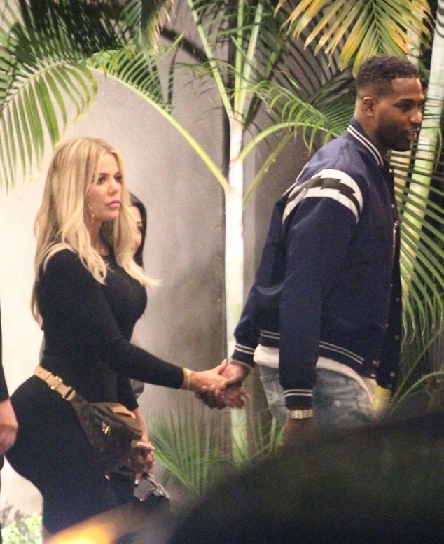 Khloe Kardashian, Tristan Thompson and Kourtney Kardashian