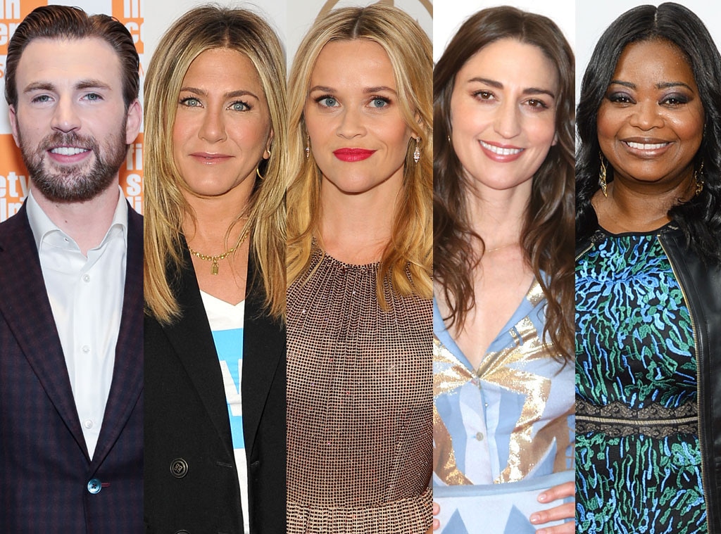 Chris Evans, Jennifer Aniston, Reese Witherspoon, Sara Bareilles, Octavia Spencer