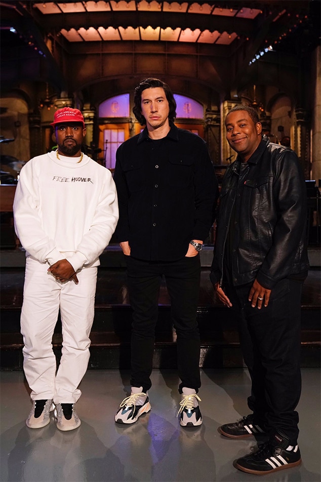 Kanye West, Adam Driver, Kenan Thompson, SNL