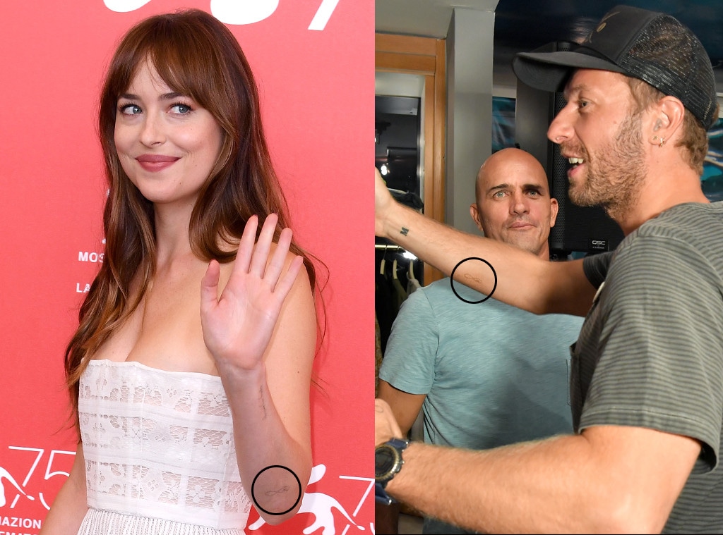 Dakota Johnson, Chris Martin, Tattoo