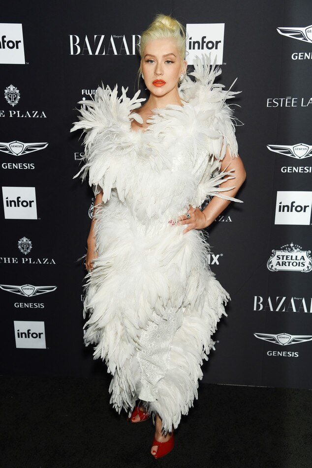 Christina Aguilera from Inside the Harper's Bazaar ICONS Party at NYFW