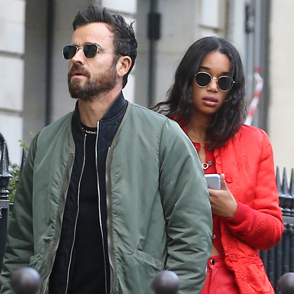 Justin Theroux and Actress Laura Harrier Spend Time Together in Paris