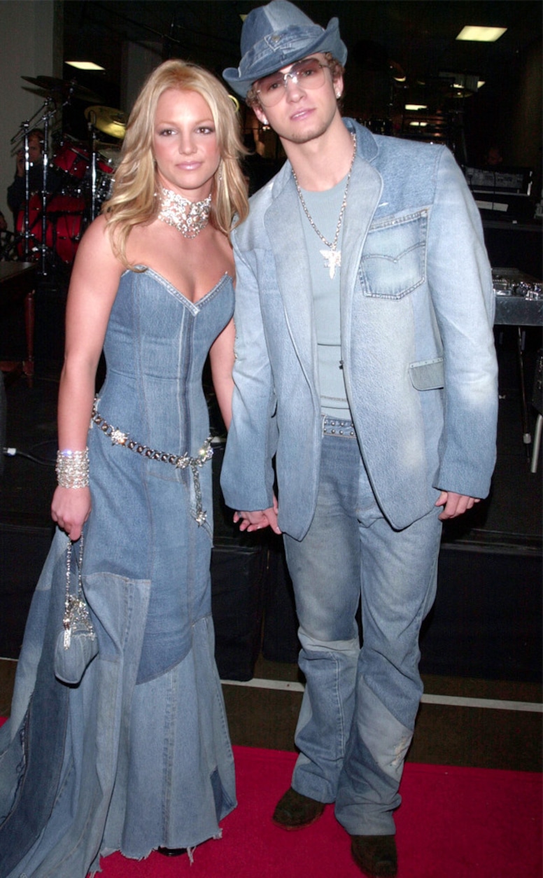 Britney Spears, Justin Timberlake, 2001 American Music Awards, denim, Patriotic Looks