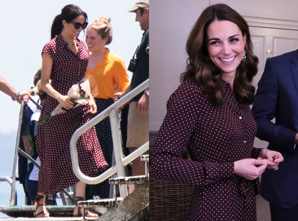 Meghan Markle And Kate Middleton Are Twinning Royals In Polka Dots E