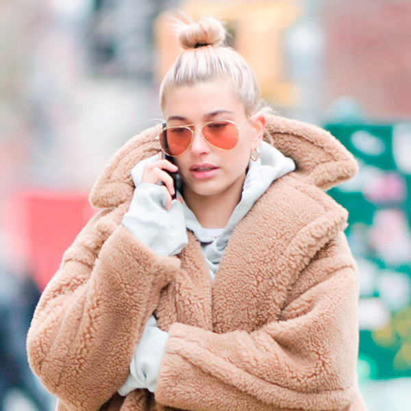 Hailey Baldwin and Justin Bieber Match in Furry Boots and Slippers