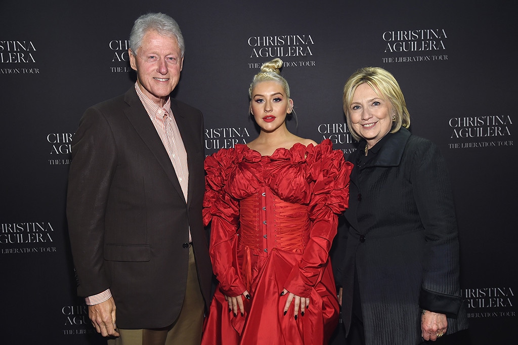 Bill Clinton, Christina Aguilera, Hillary Clinton