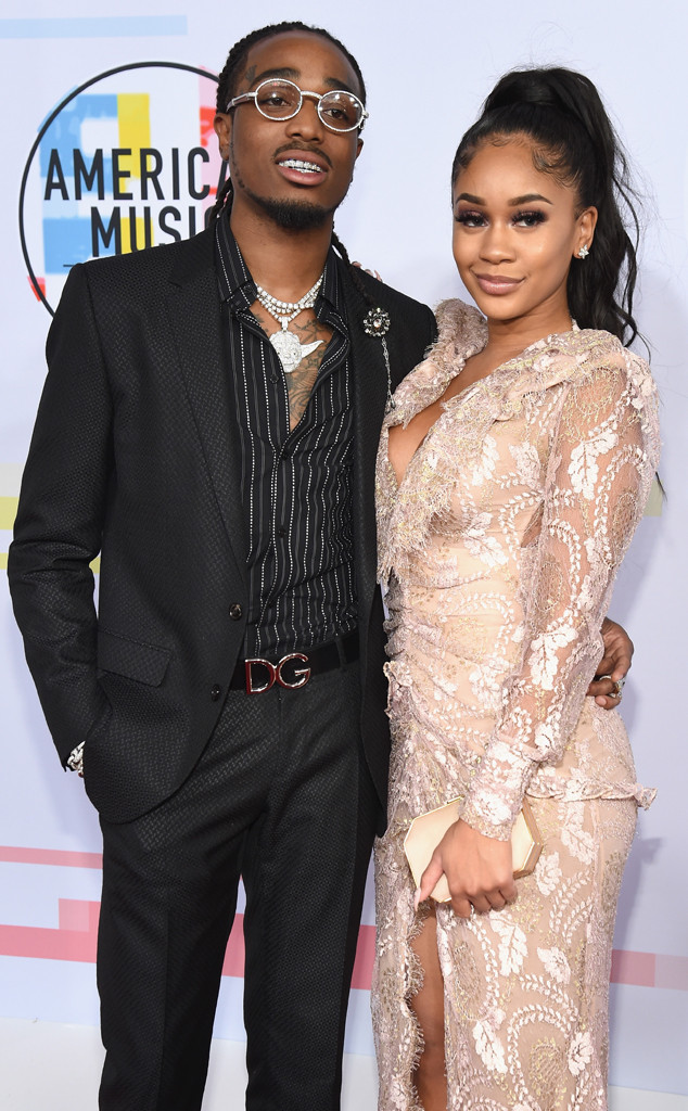 Quavo & Saweetie from 2018 American Music Awards Red Carpet Fashion | E ...