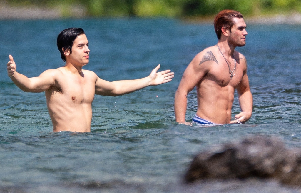 KJ Apa, Cole Sprouse, Shirtless