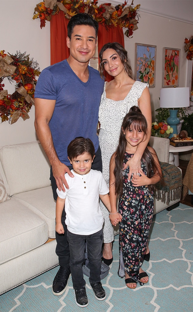 Mario Lopez, Courtney Lopez, Dominic, Gia