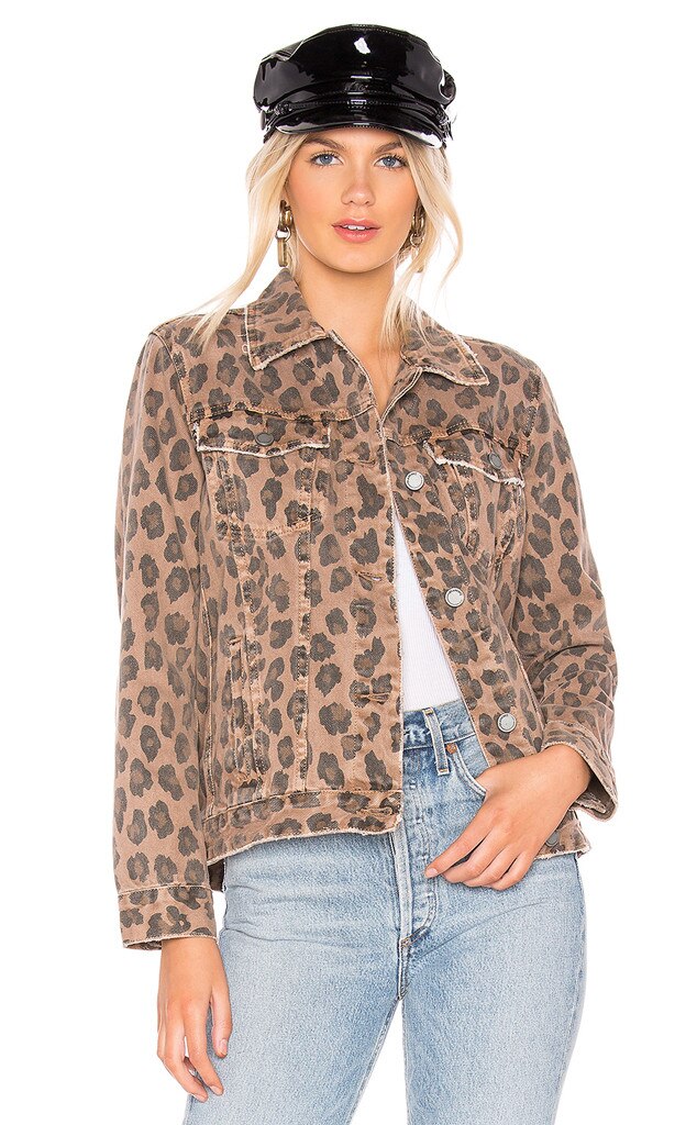 cheetah denim jacket