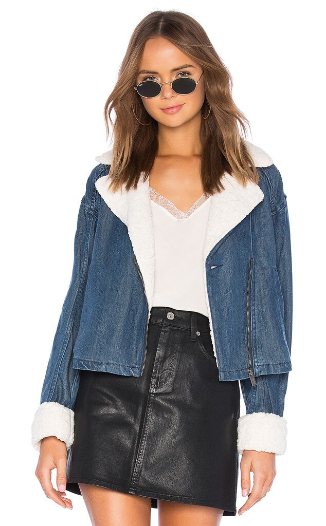 hybrid denim borg jacket