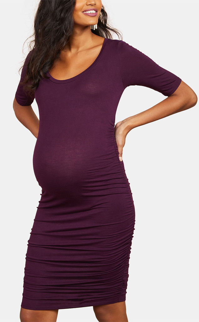 Motherhood Maternity Side-Ruched Maternity Dress - Macy's