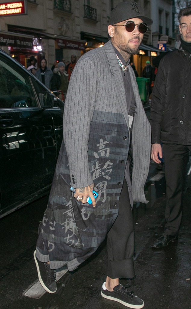 Celebs at Fashion Week, Chris Brown