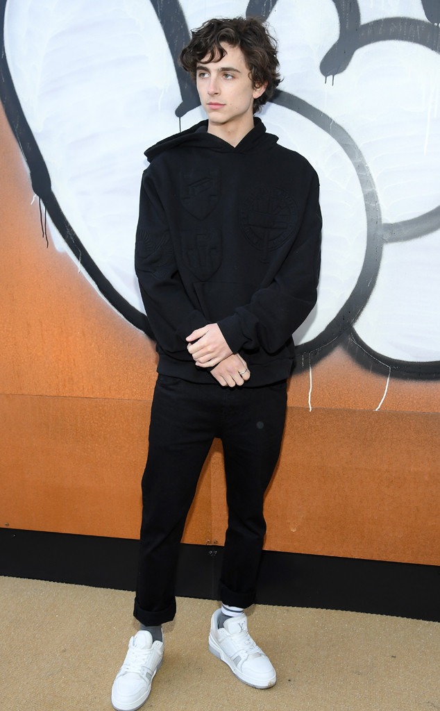 timothee wearing glossier hoodie