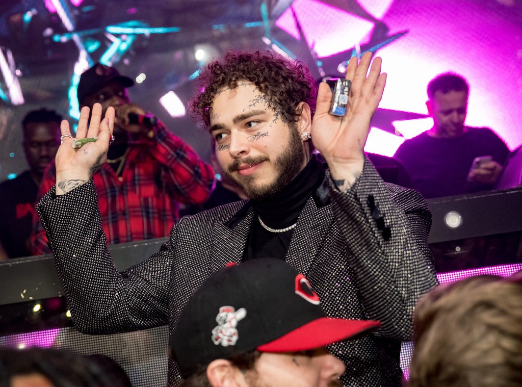 Post Malone from Stars Celebrate New Year's Eve 2018 E! News