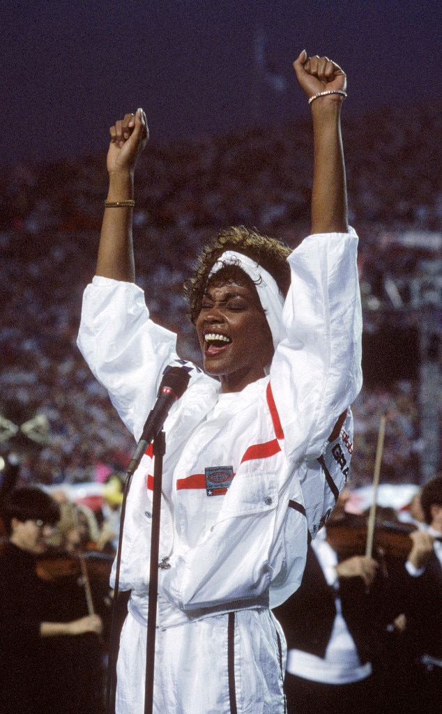 Whitney Houston from Best Super Bowl National Anthem Singers E! News
