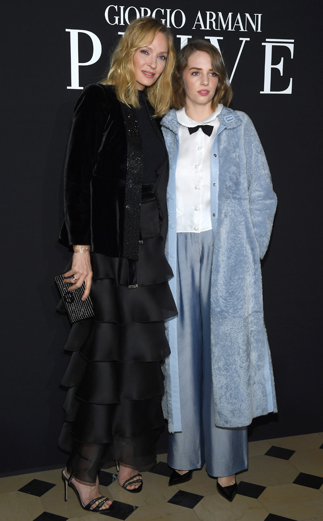 Uma Thurman & Maya Hawke from See Every Celebrity at Fashion Week: Fall ...
