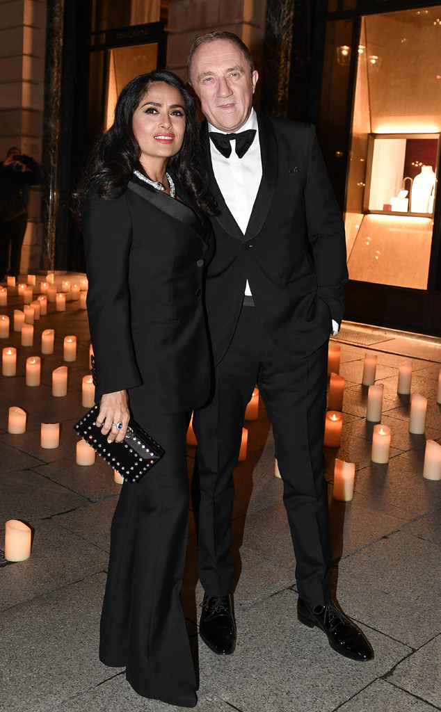 Fashion Week After Parties/Dinner, Salma Hayek and Francois-Henri Pinault