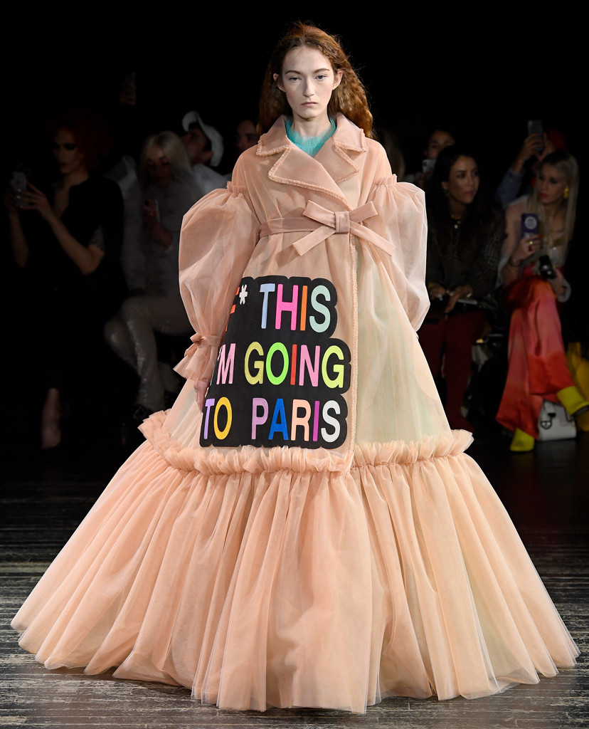 Viktor Rolf Make A Literal Statement With New Couture Collection E Online