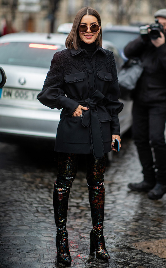 Camila Coelho White Leather Pumps Street Style Paris 2020