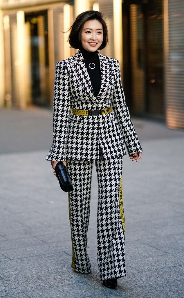 Haute Houndstooth from The Best Street Style From Fashion Week Fall ...
