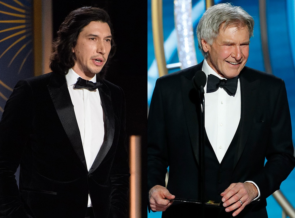 Adam Driver et Harrison Ford from Les retrouvailles de stars aux Golden